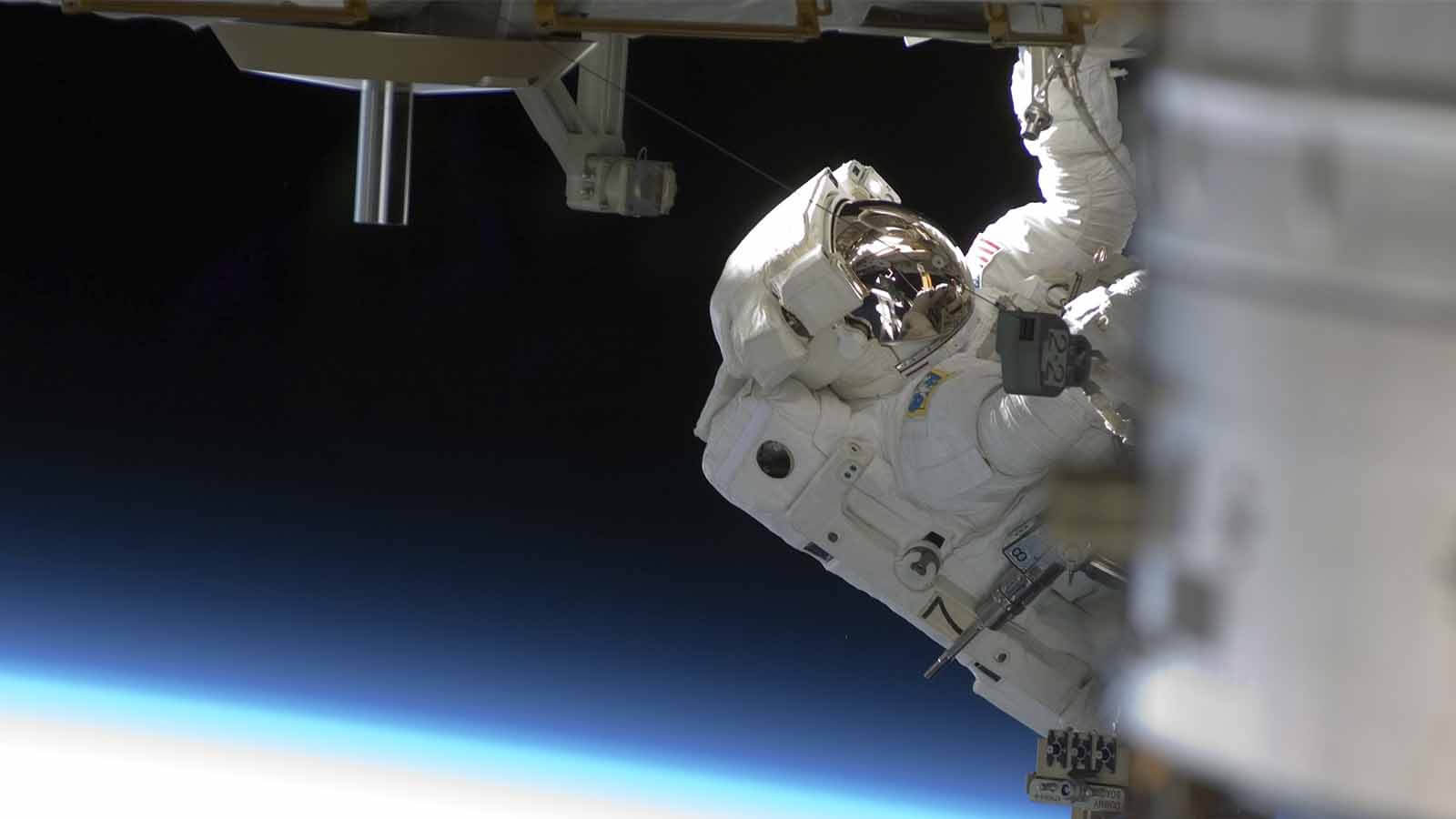 An Astronaut working in space