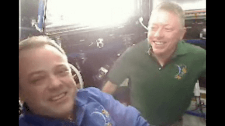 NASA astronauts Ron Garan and Mike Fossum