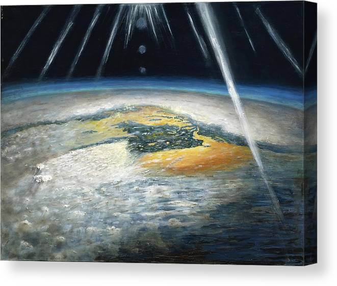 Painting of planet by astronaut Ron Garan